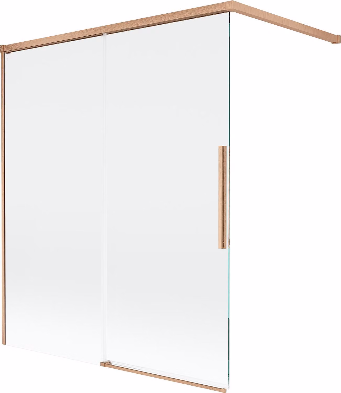 Mexen Rox paratia per vasca da bagno scorrevole a 2 ante 140 x 150 cm, trasparente, rame spazzolato - 8C9-140-003-65-00