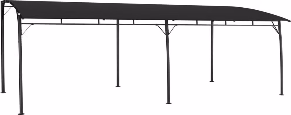 The Living Store Ombrellone da giardino 6x3x2,55 m antracite