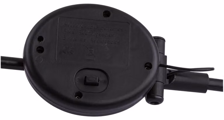 Globo luce solare in metallo nero con un LED con picchetto a terra altezza 90cm