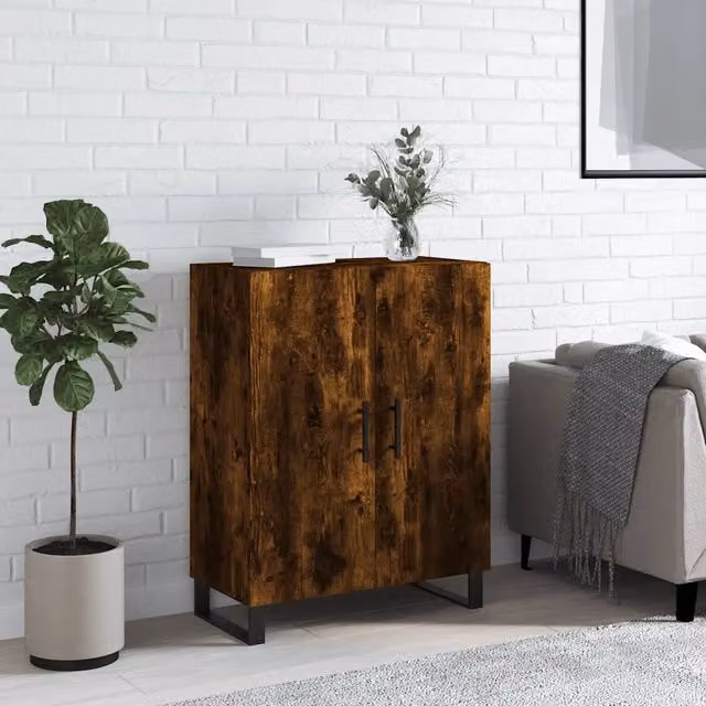 Credenza Buffet Armadio da Cucina Design Mania Rovere Fumo L: 69,5 cm, P: 34 cm, H: 90 cm