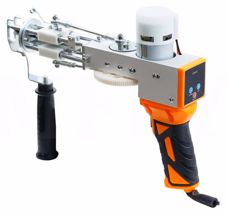 Pistola elettrica per la realizzazione di tappeti, 2-in-1: funzione di taglio e funzione a passamaneria - Potenza: 70 W