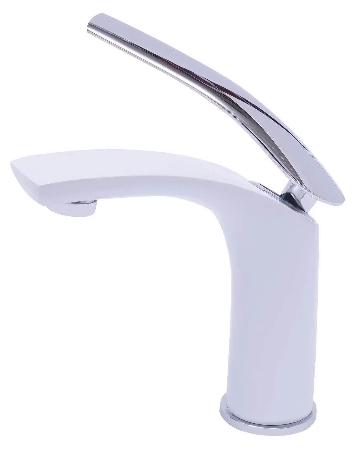 Miscelatore per lavabo – Monocomando – Acqua calda e fredda – Ottone – Cartuccia in Vetroceramica – Bianco