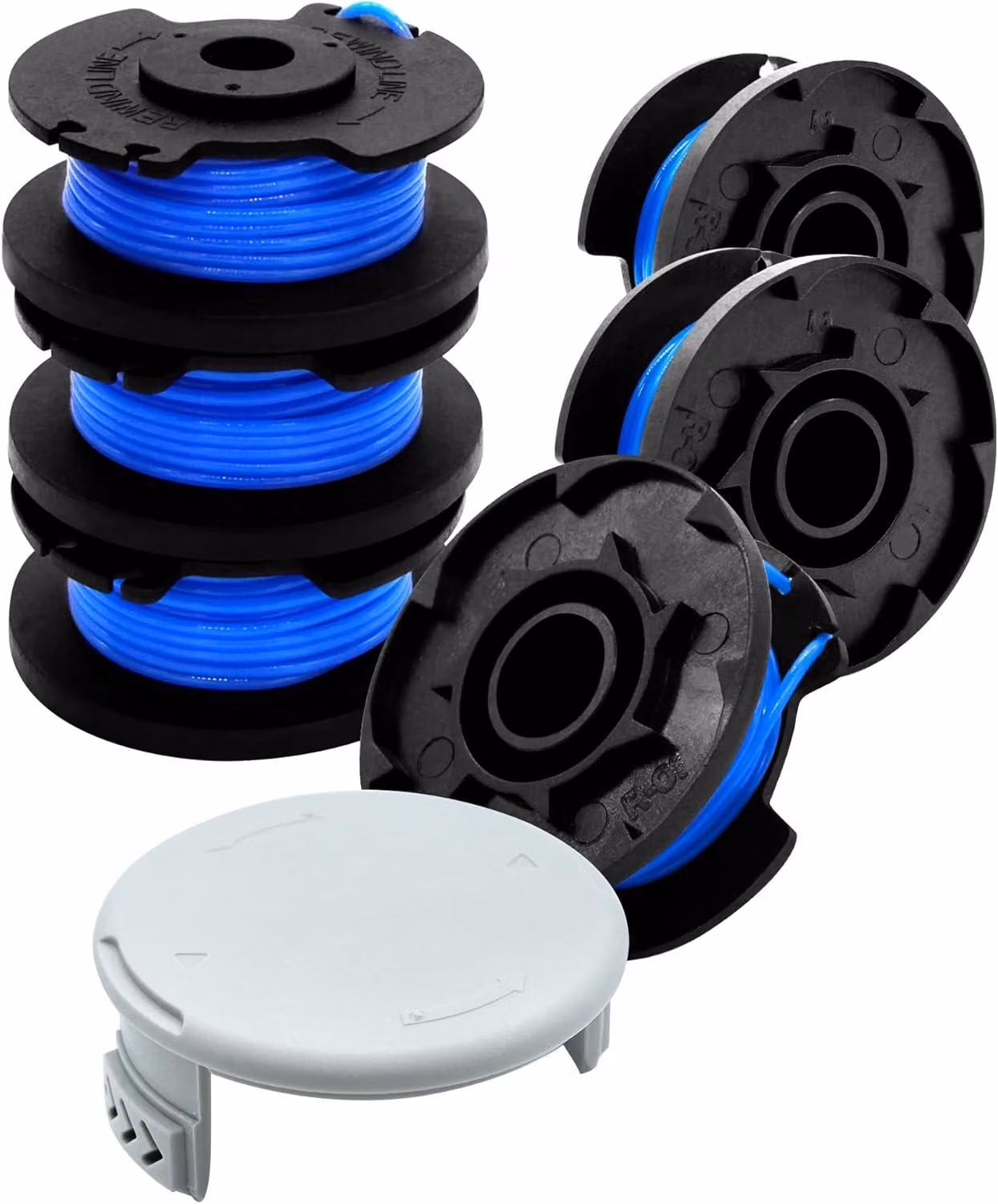 Filo per tagliaerba elettrico, diametro 1,6 mm, lunghezza 3,35 metri, confezione da 6 pezzi, compatibile con modelli a 18V/24V/40V