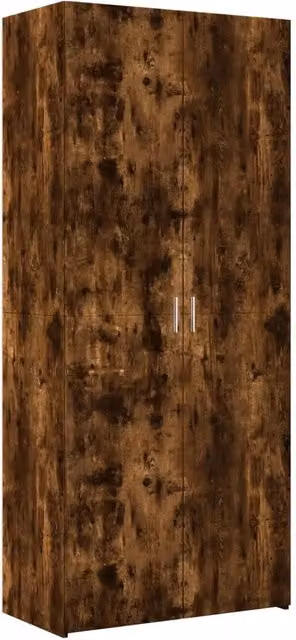 Credenza | Madia | Buffet da pranzo | Armadio da pranzo Rovere Fumo 80x42,5x185 cm in Legno Ingegnerizzato