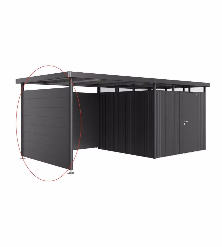 Parete laterale per tetto laterale casetta HighLine H4 grigio scuro metallizzato