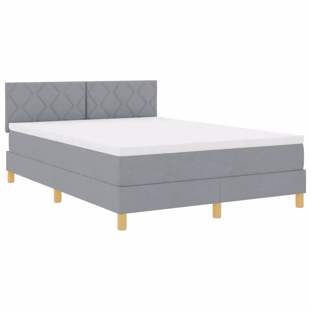 Letto moderno vidaXL in tessuto grigio con illuminazione LED sottostante e porta di ricarica USB, L/P: 160 x 200 cm – 2