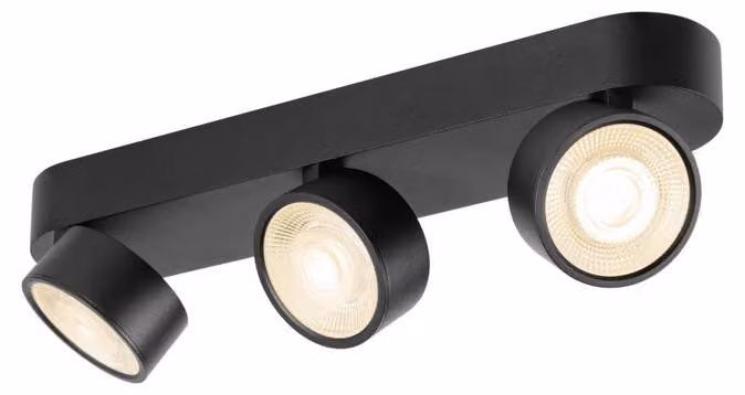 SLV 1010270 KALU 2.0, plafoniera a parete e a soffitto, FASE, 2700 K, 28 W, 36°, nero