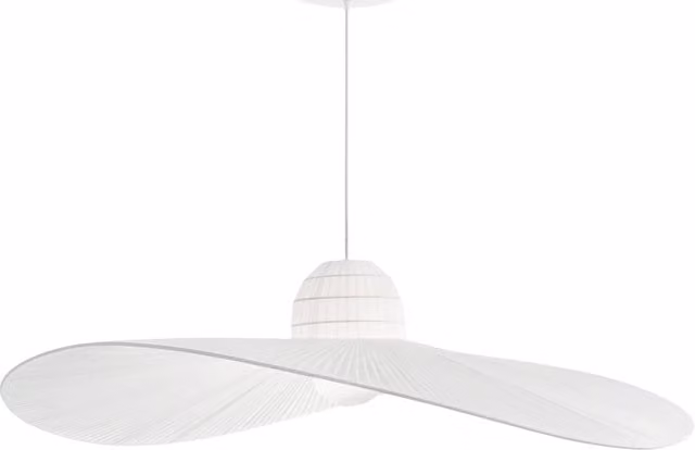 Sospensione Moderna Ideal Lux Madame in Tessuto Bianco con Attacco E27