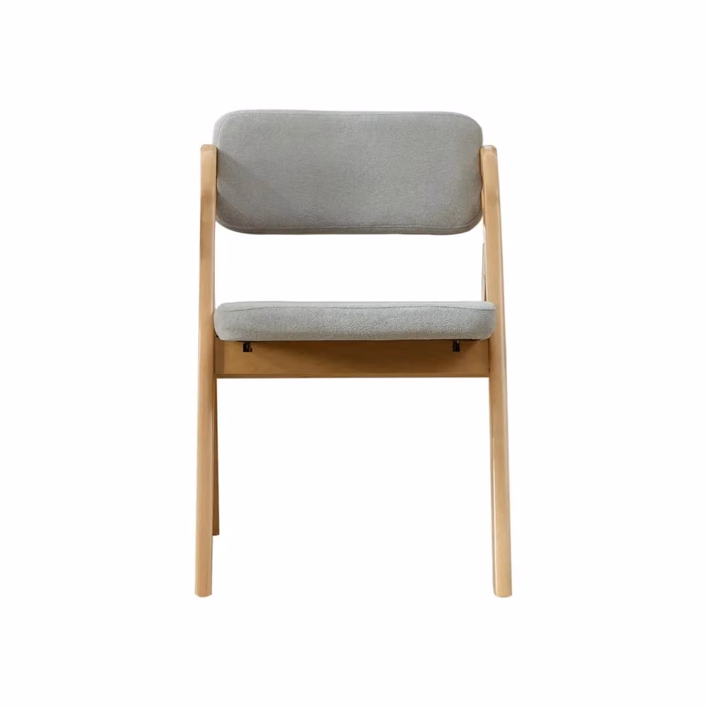 Set di 2 sedie da pranzo pieghevoli Minimal grigie con seduta imbottita in legno massello di faggio impilabili – 2