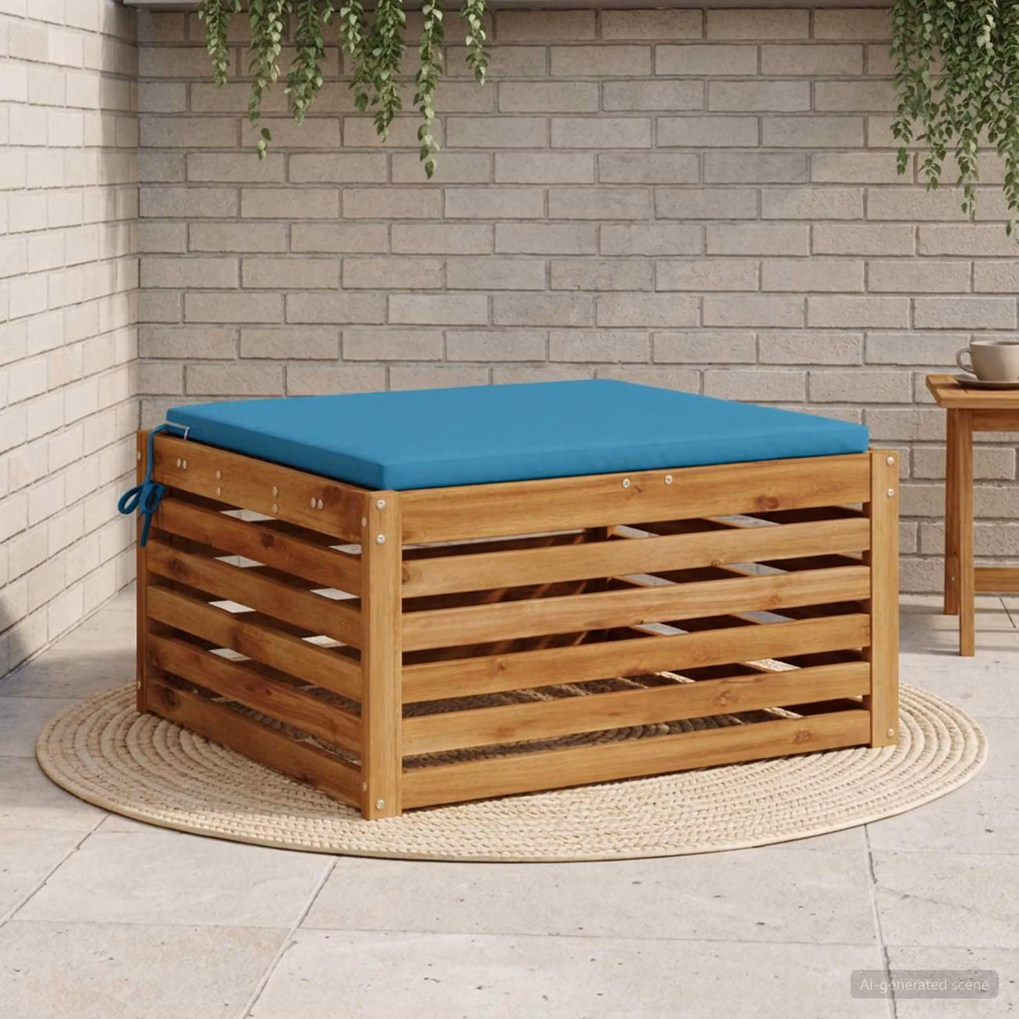 Cuscino per sedia vidaXL SOEST in poliestere azzurro con rivestimento lavabile e resistente ai raggi UV