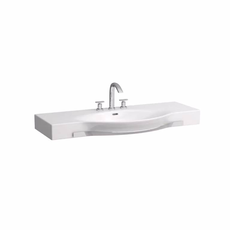 LAUFEN PALACE Lavabo, avec porte-serviettes, 1 trou pour robinet, avec trop-plein, coupant des deux côtés, 1200x510mm, H8127040001471, H8127040001471