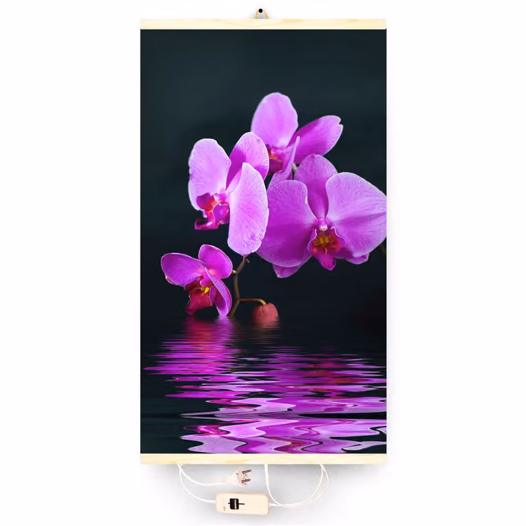 Riscaldamento a infrarossi termostato immagine riscaldatore pannello di riscaldamento a infrarossi radiatore 430W riscaldatore elettrico con orchidea motivo
