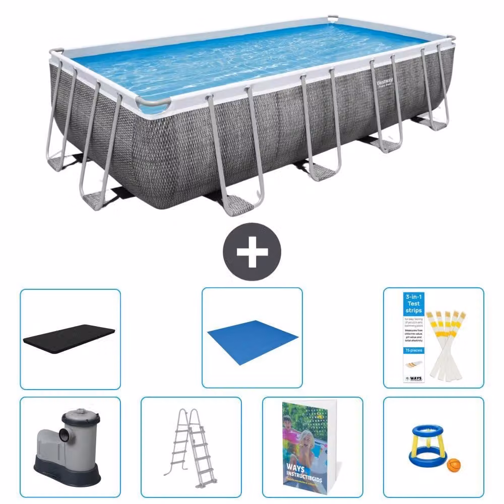 Bestway Power Steel, piscina rettangolare - 549x274x122 cm - 6 pezzi, modello S568