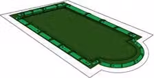 Copertura invernale con tubolari RETTANGOLARE +SCALA 210gmq 9,75x4m