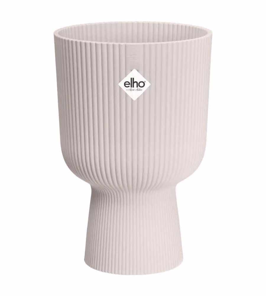 Elho Vaso Vibes Fold Coupe 14 cm Bianco Lino per Piante da Interno