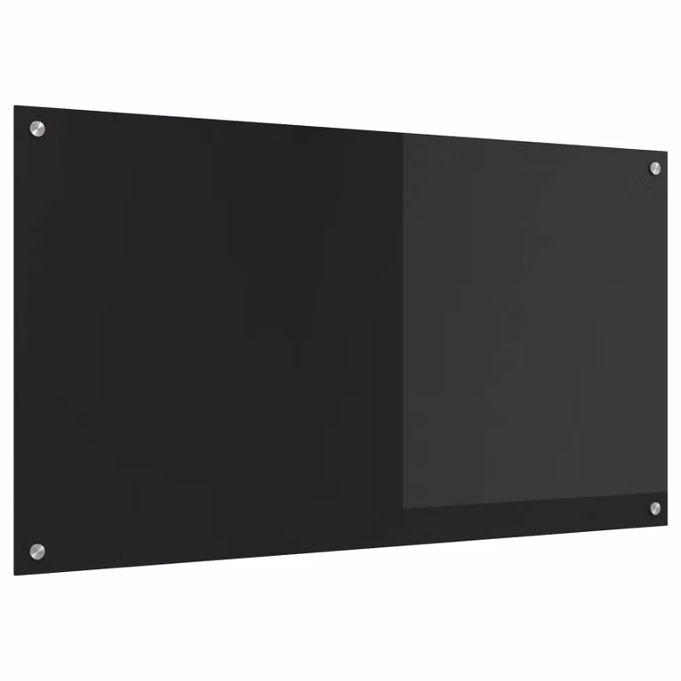 Schienale da cucina vidaXL in vetro temperato nero L: 110 cm, H: 60 cm