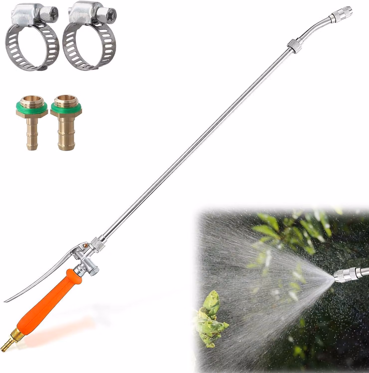 Lancia per idropulitrice, regolabile, 73 cm, in acciaio inossidabile, universale