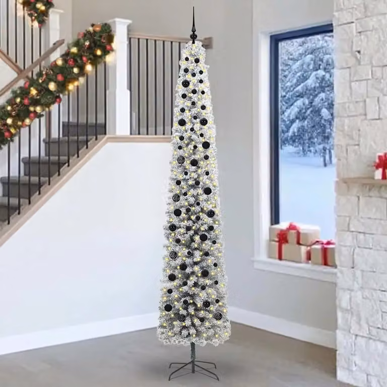 Albero di Natale artificiale vidaXL verde con 300 LED luce bianca calda, Altezza: 270 cm