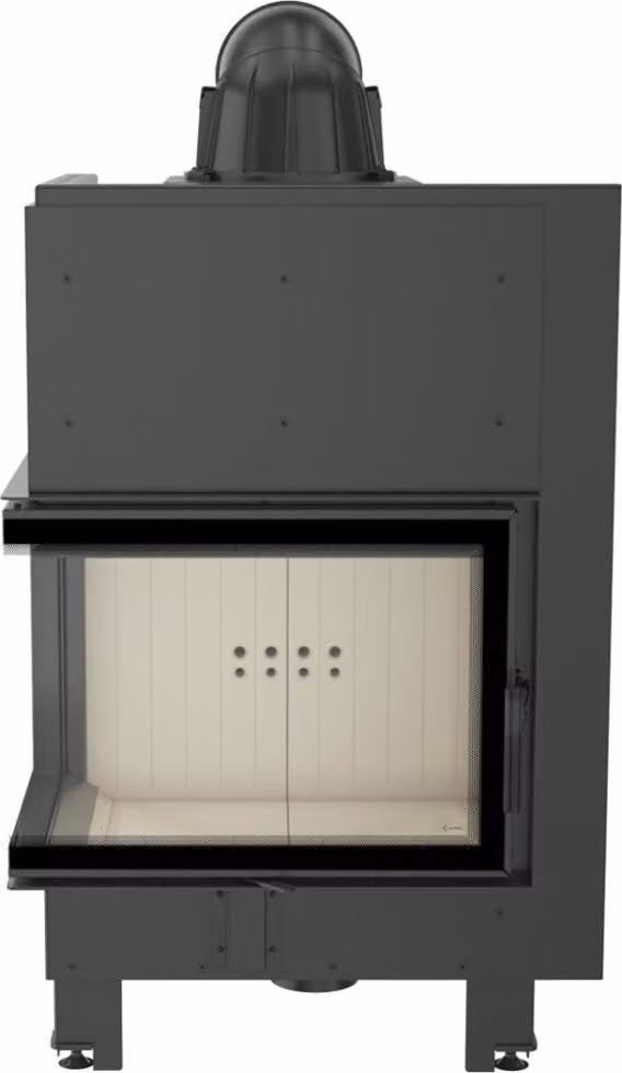 Inserto camino in acciaio KRATKI MBZ sinistro 13 kW Ø 200 vetro curvo