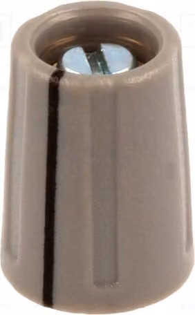 1 x Manopola rotante, diametro albero: 4 mm, con indicatore, dimensioni: 10,5 x 14 mm, colore grigio, codice prodotto: A2610048. Manopole rotanti per macchinari