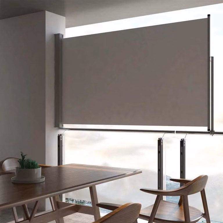 The Living Store Tenda laterale estensibile 140x300 cm Grigio