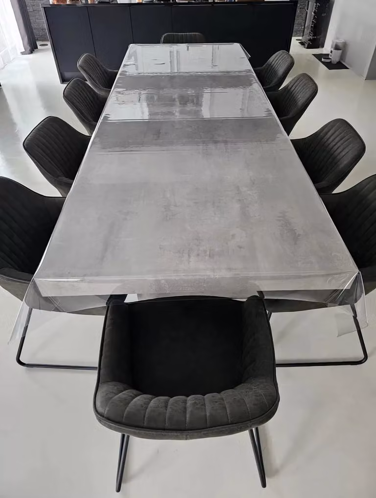 Tavolo rettangolare estensibile Mobili 2G in MDF nobilitato finitura beton grigio L: 180 cm, P: 100 cm, H: 76 cm (aperto 480 cm)