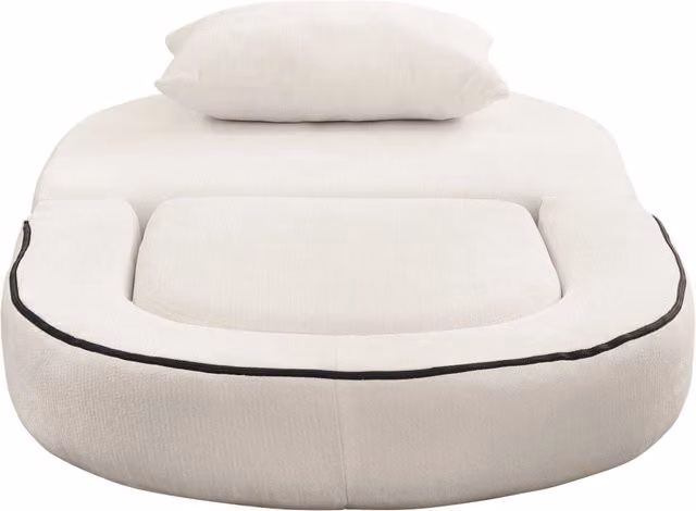 Divano letto pieghevole convertibile in tessuto moderno con cuscino, salotto multifunzionale per soggiorno e camera