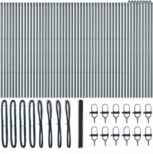 Palo per recinzione VIDAXL in acciaio e PVC grigio, forma tonda, H: 150 cm, L: 100 cm