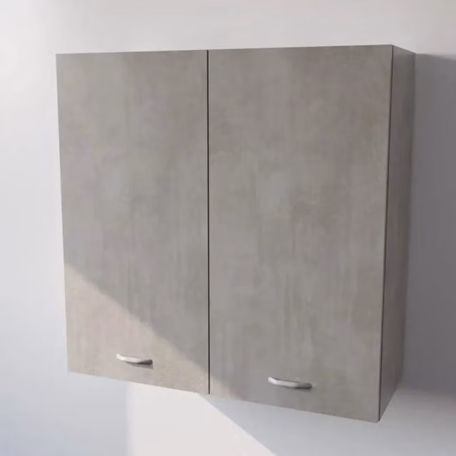 Pensile da cucina Calandrelli con 2 ante in MDF grigio, H 90 x L 90 x P 33 cm