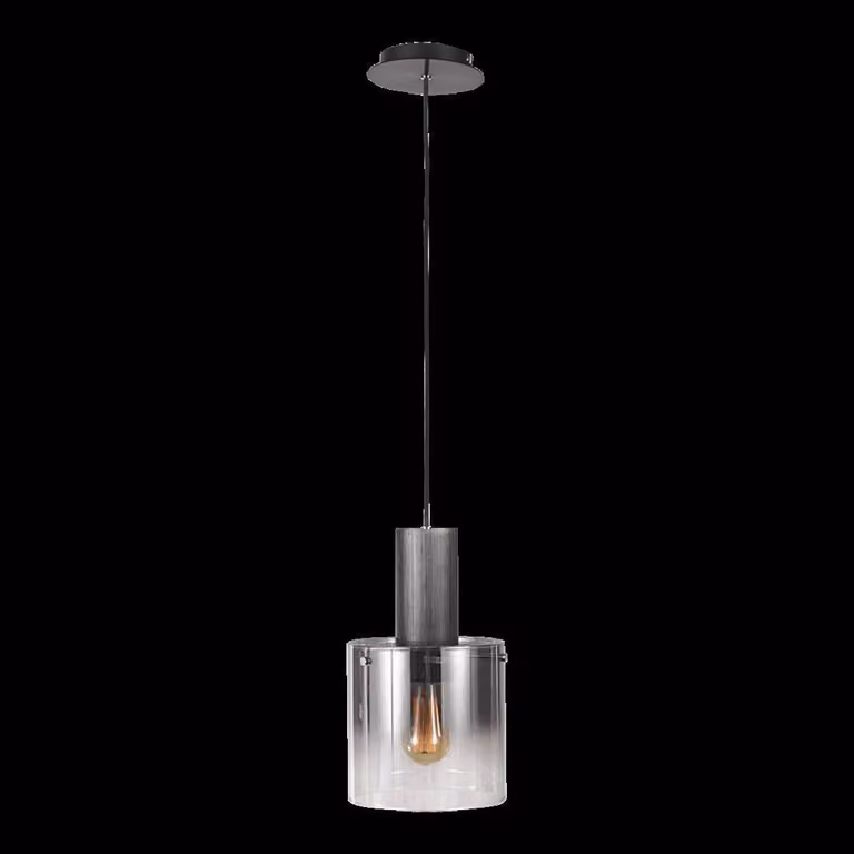 MOXIE 1xE27/40W,NERO/FUMATO, PENDANT L: 200, L: 200, H: 1200, attacco E27, dimmerabile
