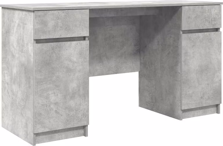 Scrivania Grigio cemento 140 x 49 x 76 cm Legno multistrato