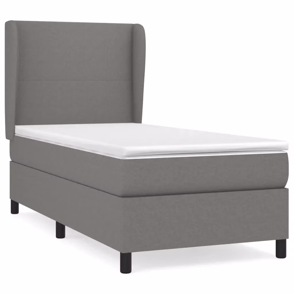 Letto Ibrido vidaXL con Materasso Grigio e Bianco L/P/H: 100 x 200 x 40 cm – 2