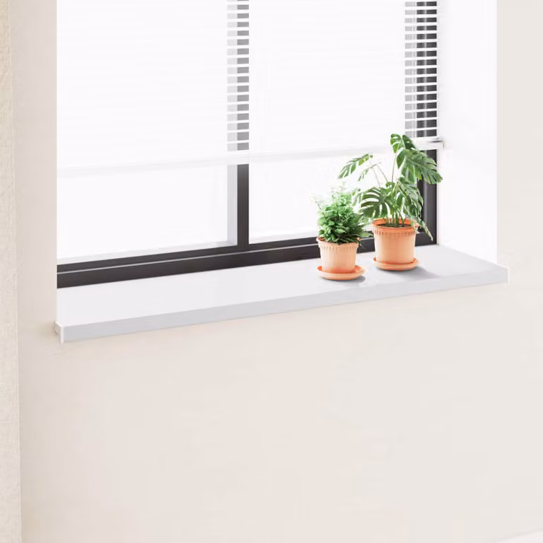 vidaXL Soglia della Finestra Bianco 120 x 45 x 4,5 cm PVC