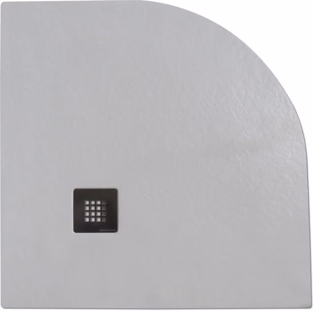 Piatto doccia marmoresina gelcoat semicircolare bianco h.2,8cm Doliso Elostone Bianco,80x80cm