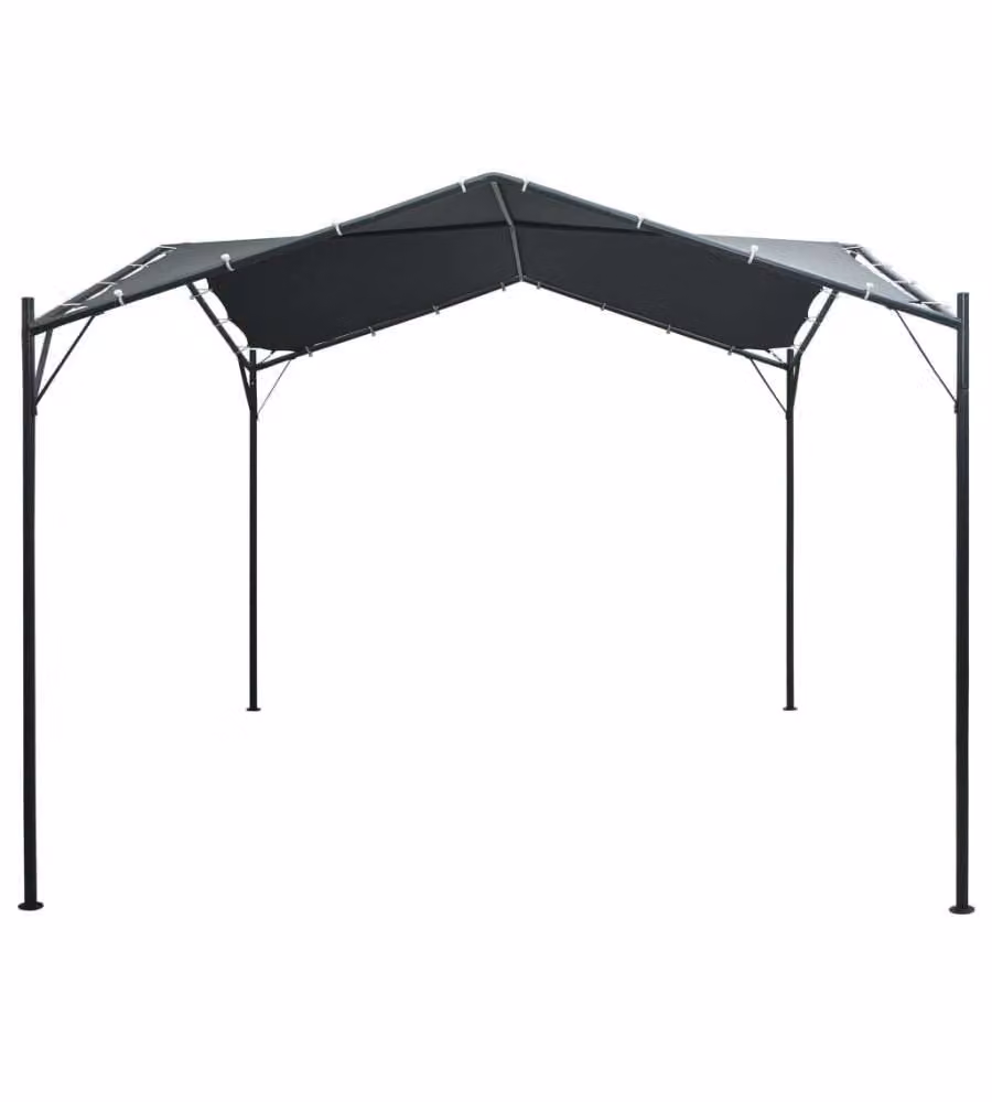 Gazebo Padiglione Tenda Tettoia 3x3 m Acciaio Antracite