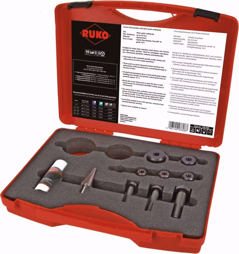 Ruko-109006-Set di 5 punteruoli a vite