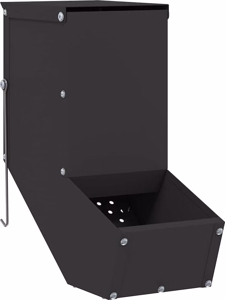 Mangiatore per conigli Nero 12,5 x 26 x 28,5 cm