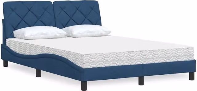 Letto moderno con materasso in schiuma vidaXL blu e bianco L/P: 120 x 200 cm – 1
