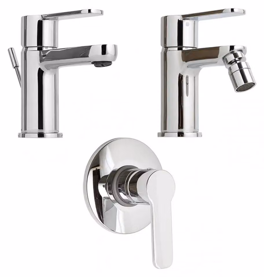 Rubinetti in ottone per lavabo, bidet e incasso doccia cromati | Nora