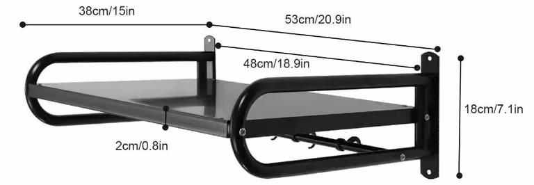 Ripiano per microonde - Scaffale da cucina - 1 ripiano - Metallo - Estensibile - 6 ganci scorrevoli