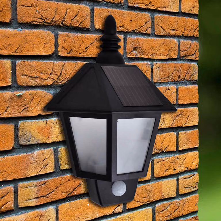 vidaXL Lampada Solare da Parete con Sensore di Movimento 2 pz