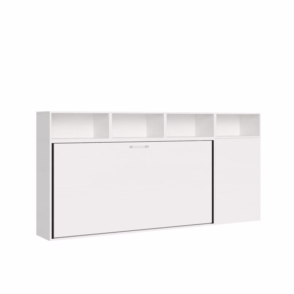 Letto Singolo a Scomparsa Kando GIORDANOSHOP Bianco Frassino con Materasso 90x190 cm – 2
