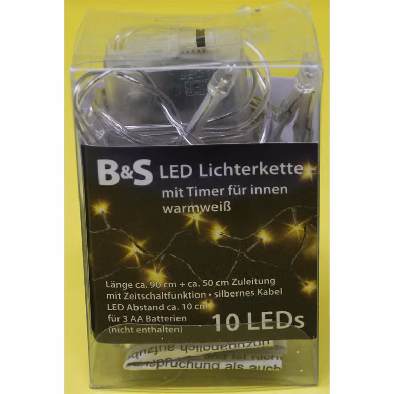 Luci fiabesche 10 LED con funzione timer a batteria per uso interno