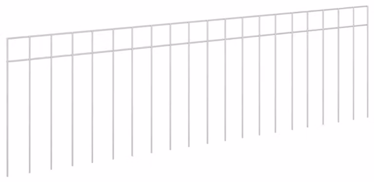 Pannelli per recinzione da giardino, 24 pezzi, 100 x 30 cm, acciaio zincato, colore argento