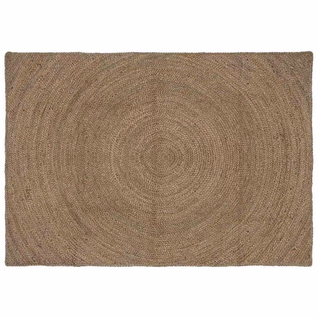 Tappeto in juta vidaXL per area, rettangolare, Grigio e Beige, L: 140 cm x P: 200 cm