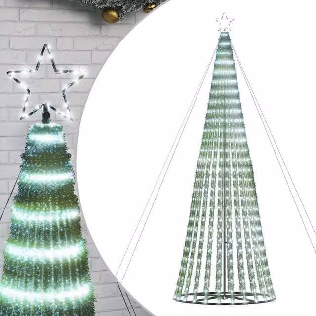 Albero di Natale | Decorazioni natalizie a LED 1028 LED Bianco Freddo 403 cm