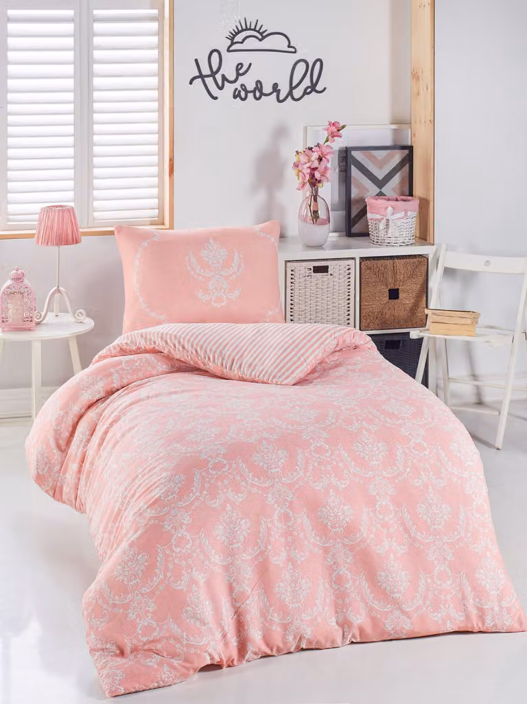 L'Essentiel Linge de Maison, Begonvilla- EPJ8729, Polvere, Copripiumini, 65% cotone / 35% poliestere