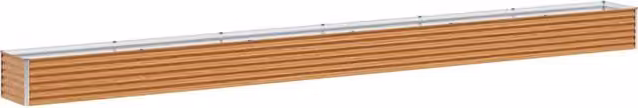 Fioriera rialzata 582 x 50 x 36 cm design industriale esterno resistente in acciaio zincato marrone chiaro 02_0059035