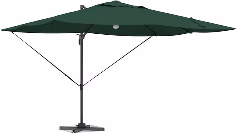 Ombrellone Verde 351 x 250 x 253 cm Poliestere e Alluminio