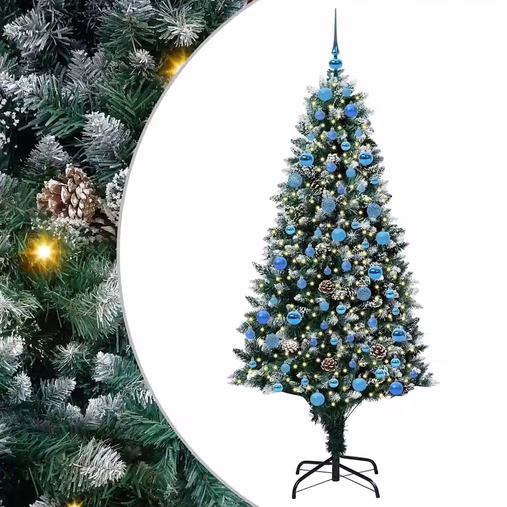 Albero di Natale artificiale verde vidaXL con 300 LED luce bianca calda, Altezza: 180 cm – 2